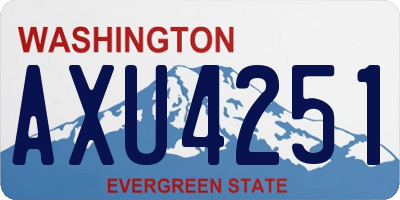 WA license plate AXU4251