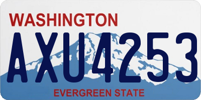 WA license plate AXU4253