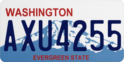 WA license plate AXU4255