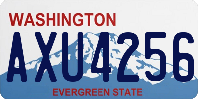 WA license plate AXU4256