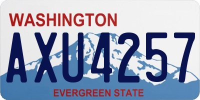 WA license plate AXU4257
