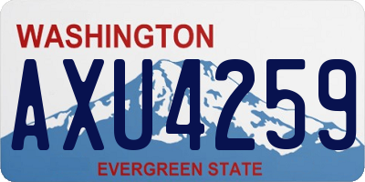 WA license plate AXU4259
