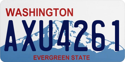 WA license plate AXU4261