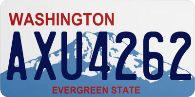 WA license plate AXU4262