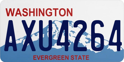 WA license plate AXU4264