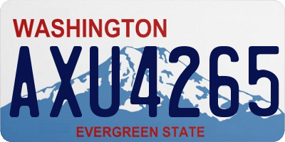 WA license plate AXU4265