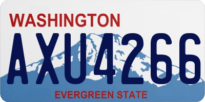 WA license plate AXU4266