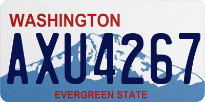 WA license plate AXU4267