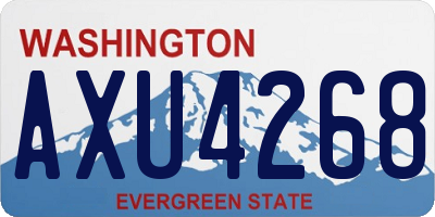 WA license plate AXU4268