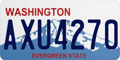 WA license plate AXU4270