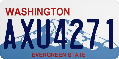 WA license plate AXU4271