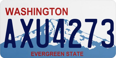 WA license plate AXU4273
