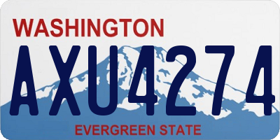 WA license plate AXU4274