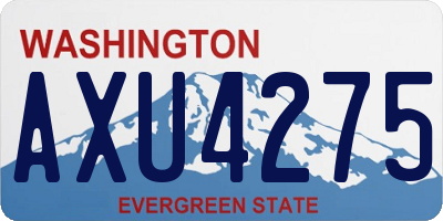WA license plate AXU4275