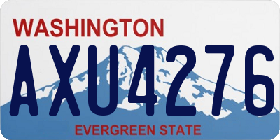 WA license plate AXU4276