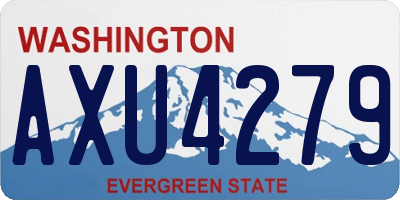 WA license plate AXU4279