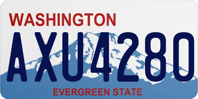 WA license plate AXU4280