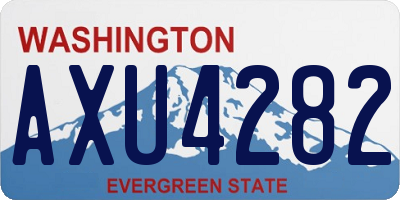 WA license plate AXU4282