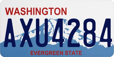 WA license plate AXU4284
