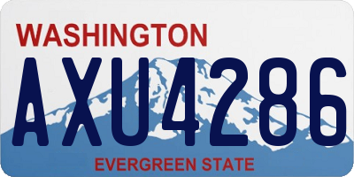 WA license plate AXU4286