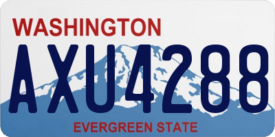 WA license plate AXU4288