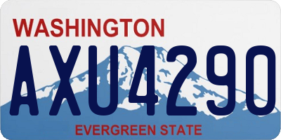 WA license plate AXU4290