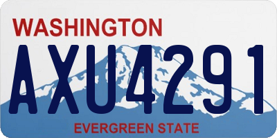 WA license plate AXU4291