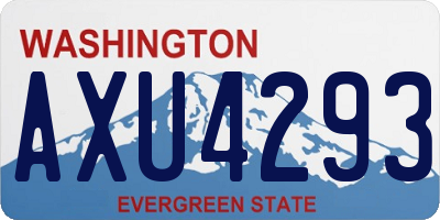 WA license plate AXU4293