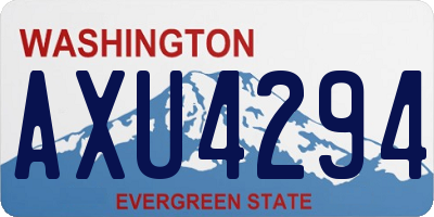 WA license plate AXU4294