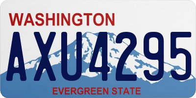 WA license plate AXU4295