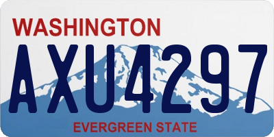 WA license plate AXU4297