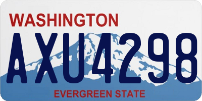WA license plate AXU4298