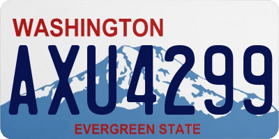WA license plate AXU4299