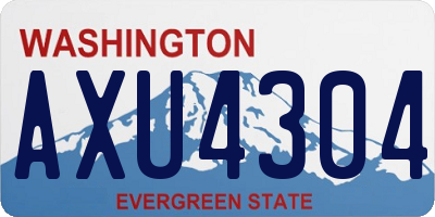 WA license plate AXU4304