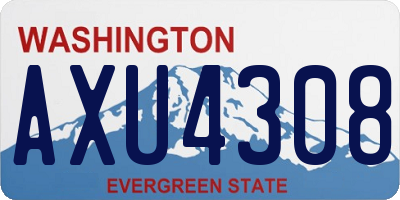 WA license plate AXU4308