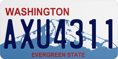 WA license plate AXU4311