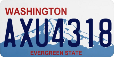 WA license plate AXU4318