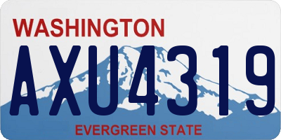 WA license plate AXU4319