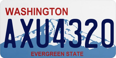 WA license plate AXU4320