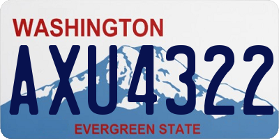 WA license plate AXU4322