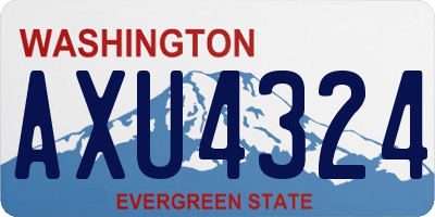WA license plate AXU4324