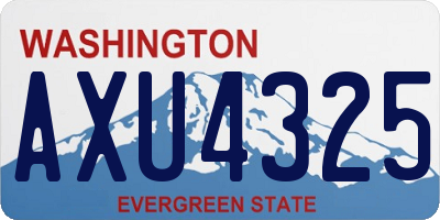 WA license plate AXU4325