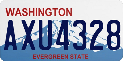 WA license plate AXU4328
