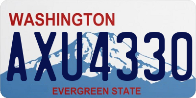 WA license plate AXU4330