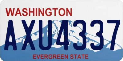 WA license plate AXU4337