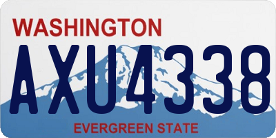 WA license plate AXU4338