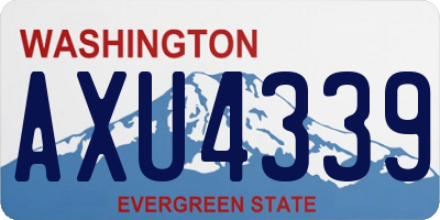 WA license plate AXU4339