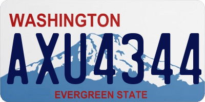 WA license plate AXU4344