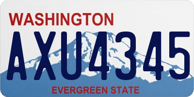 WA license plate AXU4345