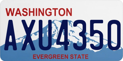 WA license plate AXU4350